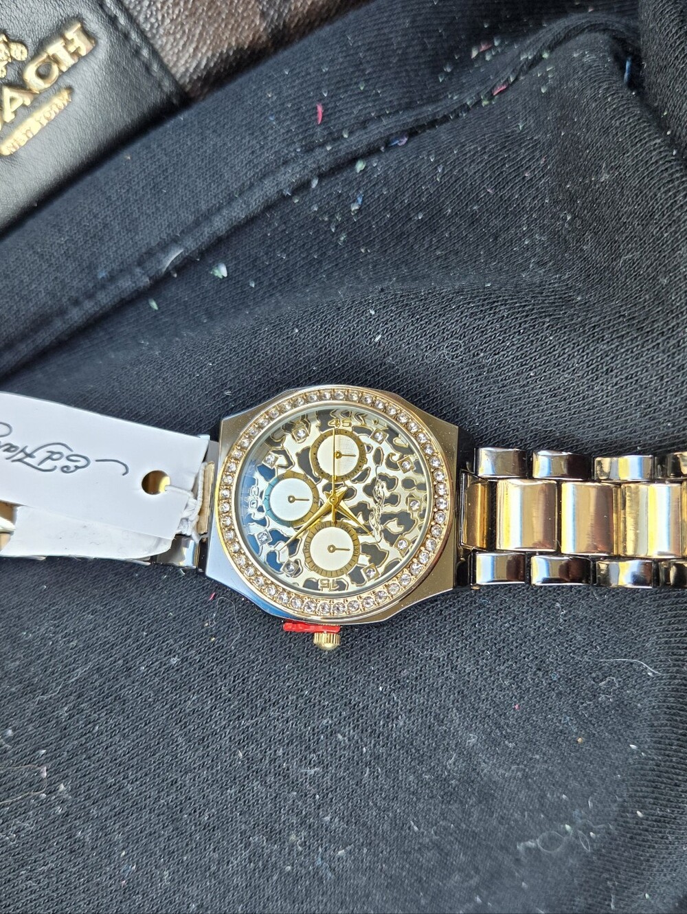 ED HARDYGold-Tone Womams Chronograph Bracelet Watch - Unbranded